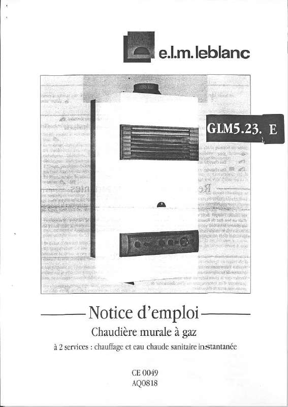 Notice ELM LEBLANC GLM5.23.E chaudière Trouver une solution à un — free download